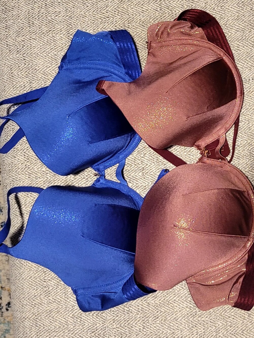 Savage X Fenty Shimmery Royal Blue & Mauve Bras Duo